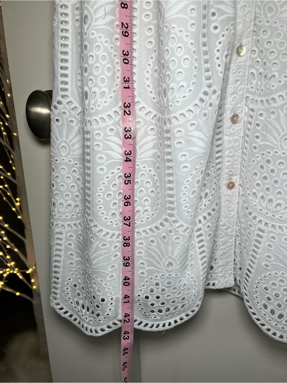 Lilly Pulitzer Eira White Eyelet Pineapple Button Front Midi Dress Size 6 NWT - Picture 8 of 14
